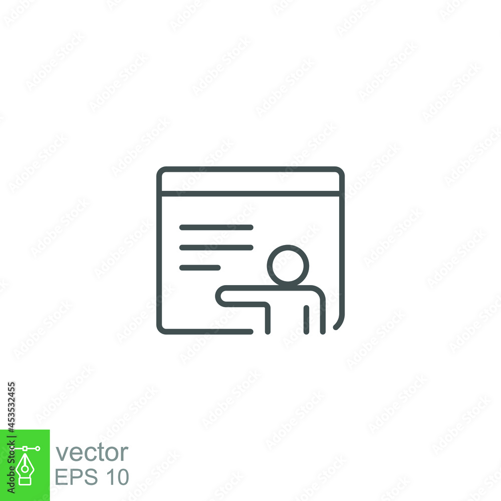 Aufkleber course learning, mentor, tutor webinar icon. web education technology program in virtual online lear