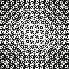 Seamless japanese circle pattern background. Concentric circle pattern.
