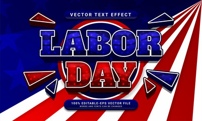 Labor day editable text style effect themed celebration of the labor day