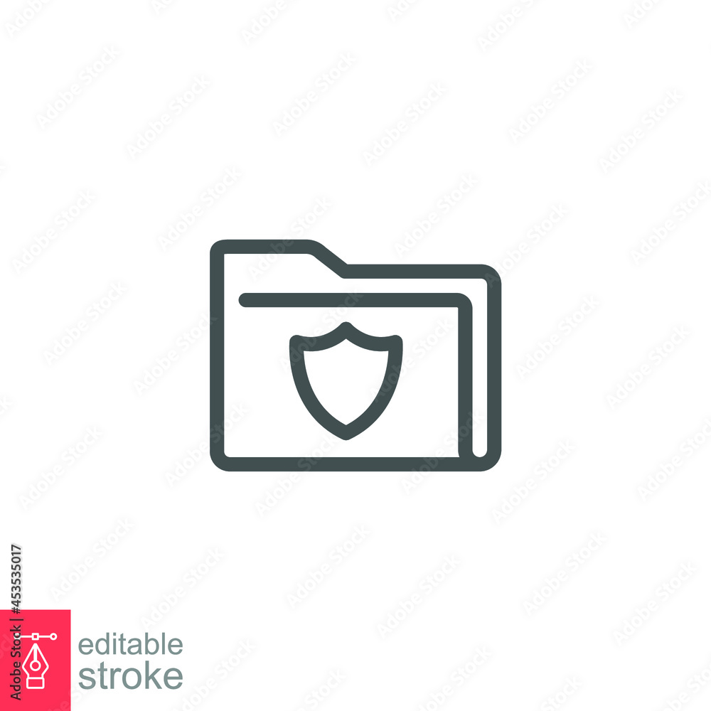 Aufkleber secured documents, unlock folder verify icon. secure file with guard shield. document protection. se