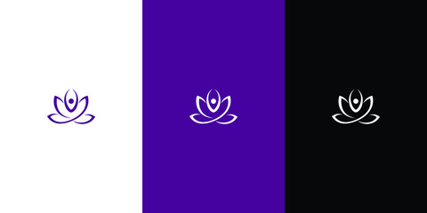 Lotus flower logo template design