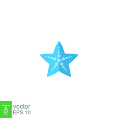 Flat Design Style Starfish icon. mollusk invertebrate sea animal. coral marine animal. sea stars logo starshaped echinoderms class Asteroidea. vector illustration design on white background. EPS 10