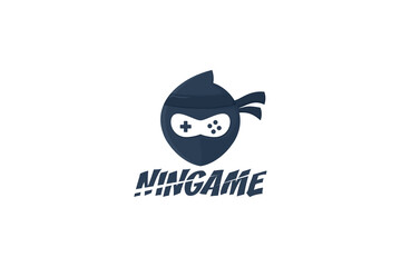 Ninja logo mascot design creative concept.