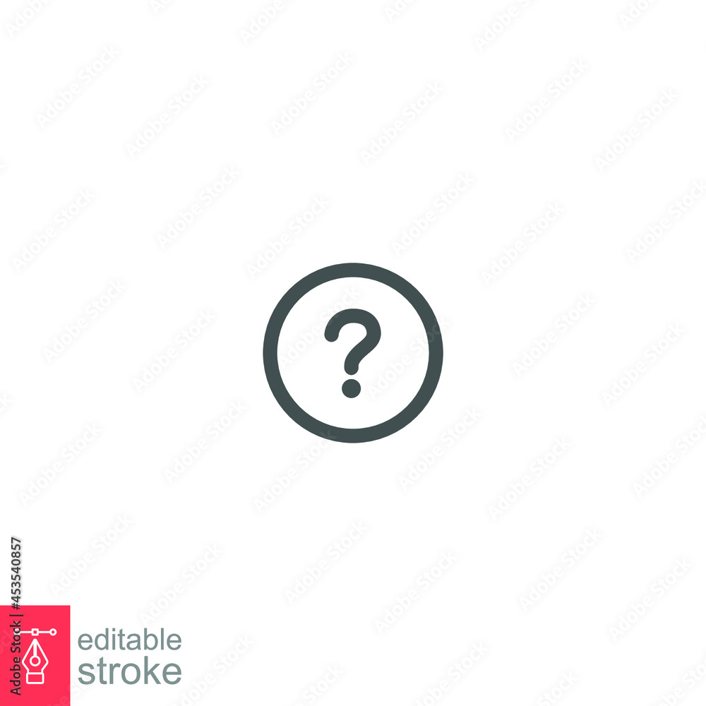 Poster question mark icon. faq discussion speak symbol, talk investigation in round. help problem informati