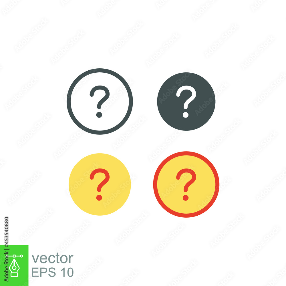 Aufkleber question mark icon. faq discussion speak symbol, talk investigation in round. help problem informati