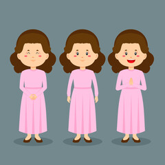 Wedding Character with Various Expression