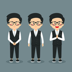 Wedding Character with Various Expression