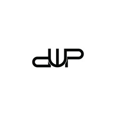 dwp letter initial monogram logo design