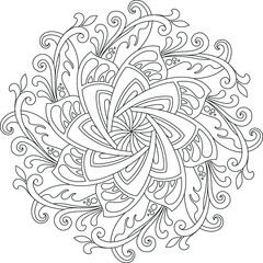 mandala design for coloring page