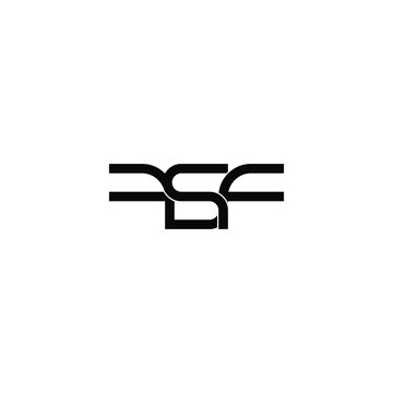 fsf initial letter monogram logo design