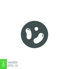 Probiotic icon solid style. Healthy nutrition ingredient for therapeutic. Bacteria logo for health food and drink package label. Vector illustration. Design on white background. EPS 10