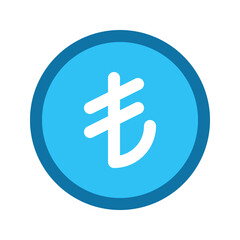 Obraz premium Illustration vector graphic icon of Turkey Lira currency. Filled line style icon. Vector illustration isolated on white background. Perfect for website or application design.