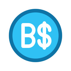 Obraz premium Illustration vector graphic icon of Brunei Darussalam Dollar currency. Filled line style icon. Vector illustration isolated on white background. Perfect for website or application design.