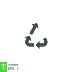 upcycle icon. Upcycling for Recycle Sustainability. sustainable development concept. reuse symbol for ecological. Zero waste lifestyle Solid style vector illustration design on white background EPS 10