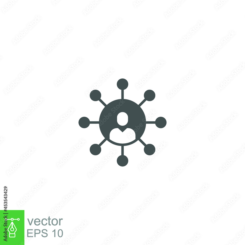 Poster networking icon. sharing global business network logo structure element. hub businessman team connec