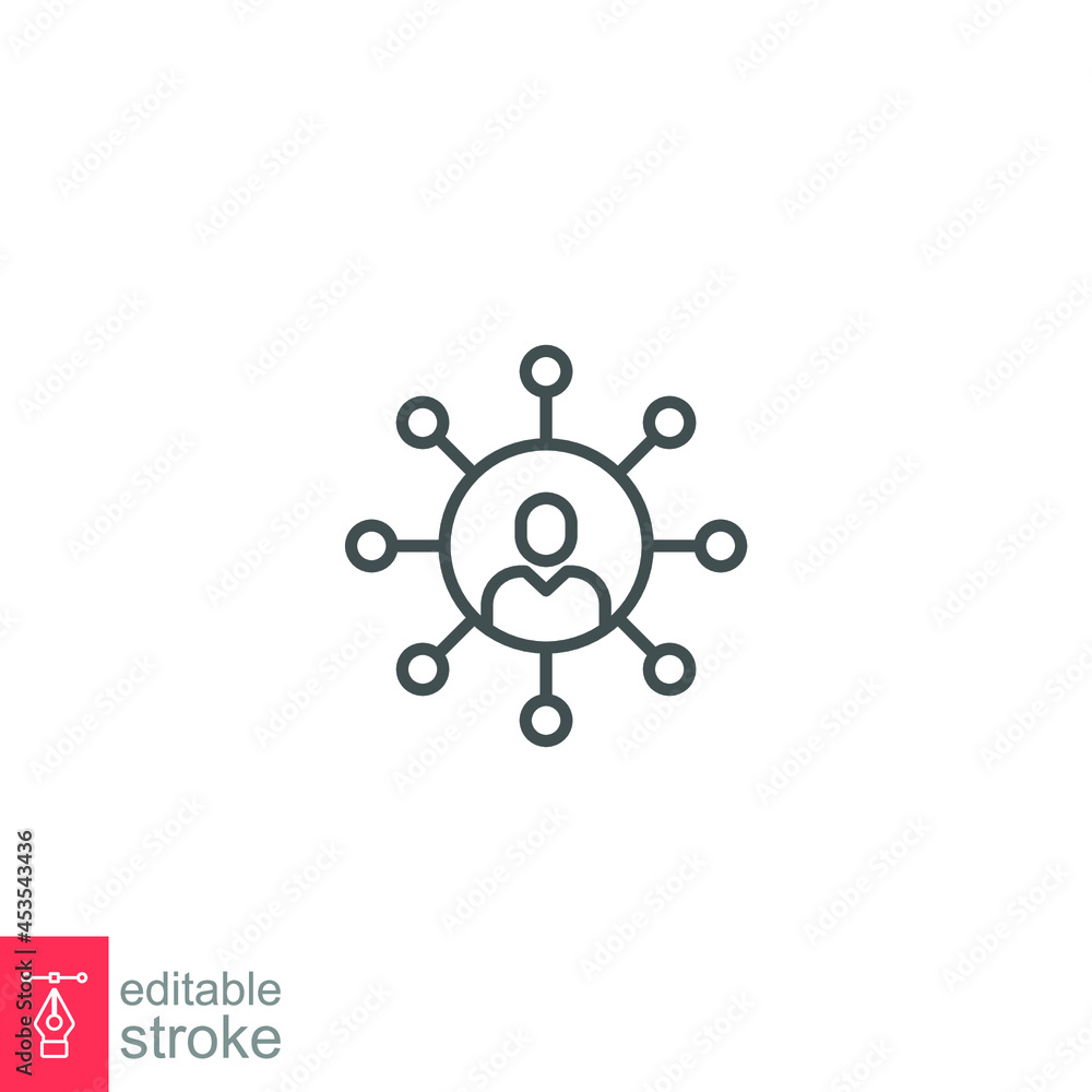 Poster networking icon. sharing global business network logo. hub businessman team connection. teamwork sha