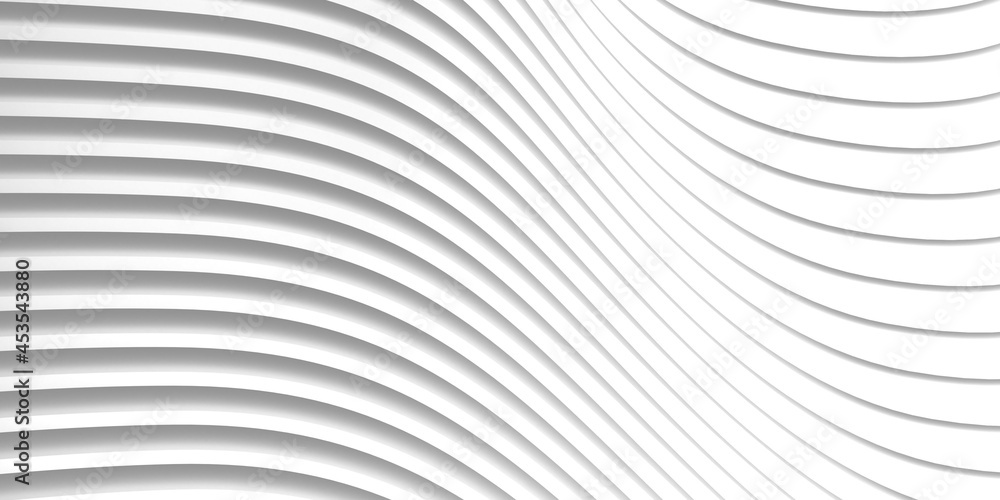 Aufkleber modern stacked surface curve white architecture modern design.3d illustration and rendering.