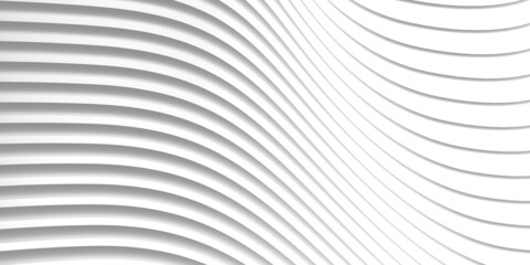 Naklejka premium Modern stacked surface curve white architecture modern design.3d illustration and rendering.