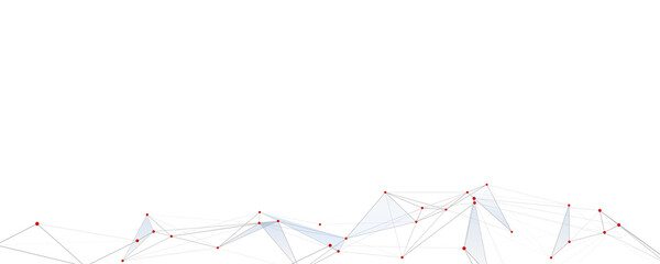 Plexus mesh on white background. Scientific style. Abstract vector illustration