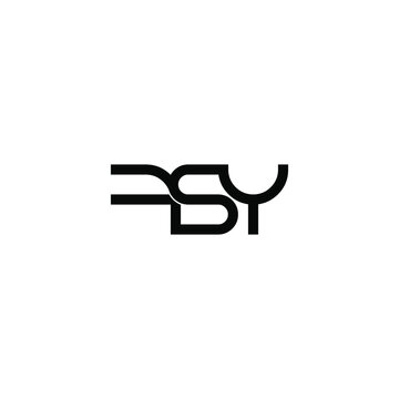 fsy initial letter monogram logo design