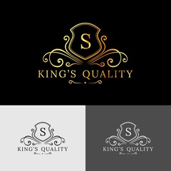 premium and luxury vintage "S" initials logo template