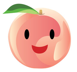 可愛い桃のキャラクター