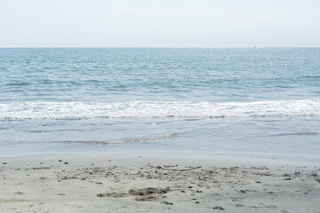 spring beach and ocean of shichirigahama in kamakura
