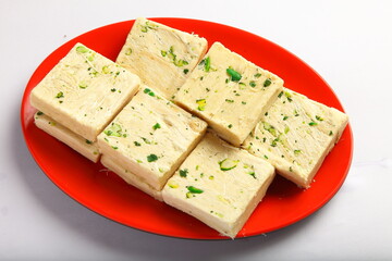 Traditional North Indian sweets for celebrations- delicious soan papdi.