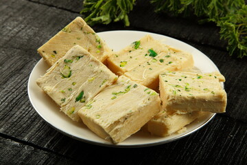 Traditional North Indian sweets for celebrations- delicious soan papdi.