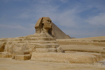 Egypt Cairo - Great Sphinx of Giza panoramic view