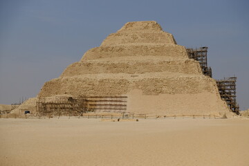 Fototapeta na wymiar Egypt Cairo - Step Pyramid of Djoser in Saqqara necropolis
