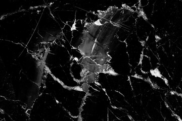 Horizontal of black and white marble pattern texture for design.