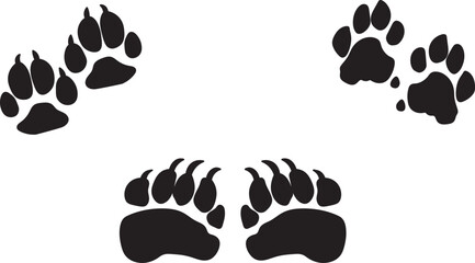 Vector of the wild animal footsteps © george