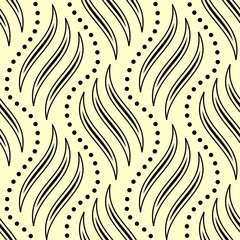 Fototapeta premium Curve Lines. Brazier Bright Seamless Pattern for Wedding Design, Print, Textile, Fabric, Web