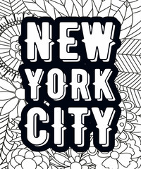 Motivational Quotes Coloring pages. Coloring page for adults and kids. Vector Illustration.