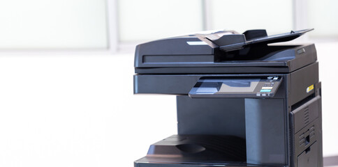 photocopier or network printer is office worker tool equipment for scanning and copy paper.