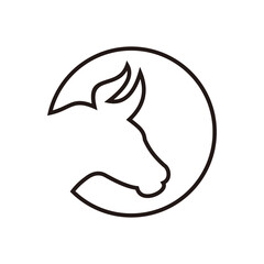 Cow head graphic icon. Cattle symbol. Logo