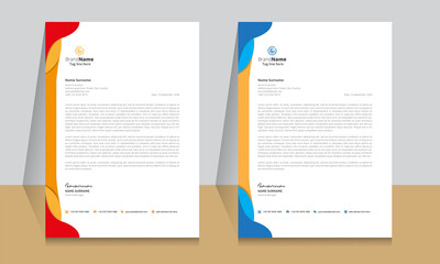 Letterhead format template, business style letterhead design template. Company letterhead template designs. Letterhead, Template.