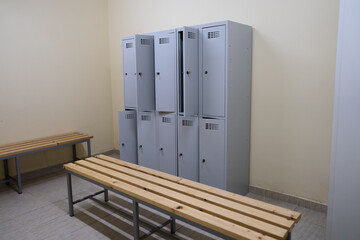 Locker Room In Fitness Gym, High School