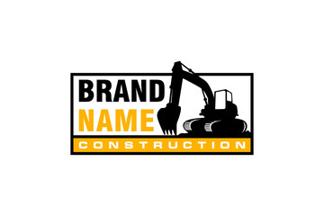 Excavator logo template vector. Heavy equipment logo vector for construction company. Creative excavator illustration for logo template. © Monk