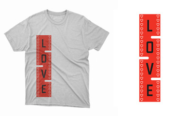 Love typography t-shirt template vector