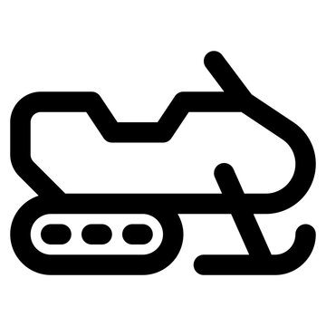 Snowmobile Icon Illustration