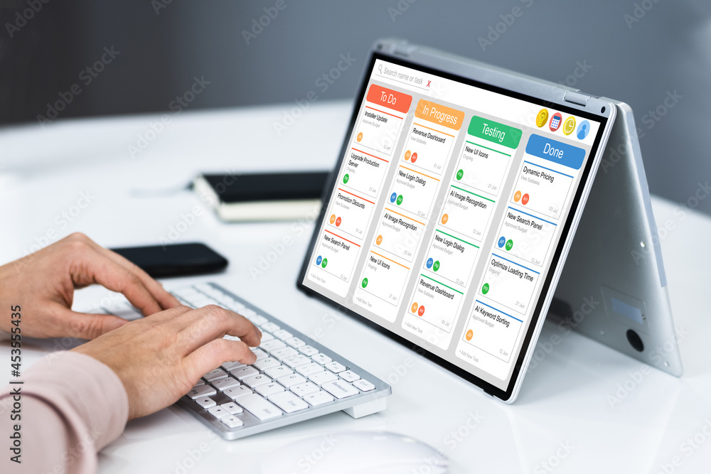 Poster Kanban Project Schedule Management Software App
