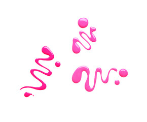 Nail polish blots on white background