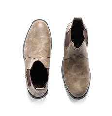 Male shoes on white background