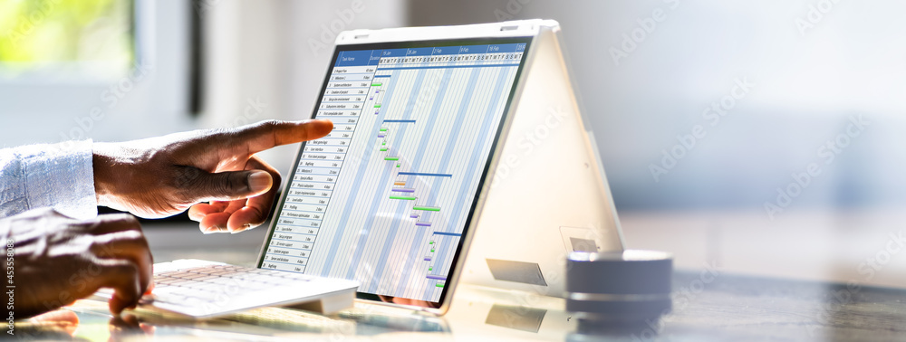 Poster Digital Gantt Project Control Software