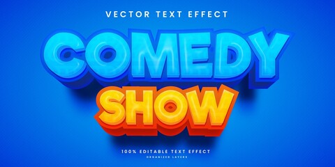Editable text effect in comedy show style
