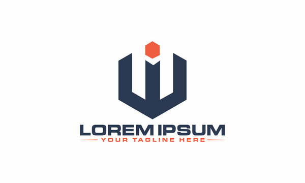 The Best Design iw logo unique modern minimalist simple creative abstract and vector