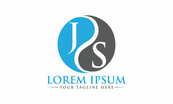 The Best Design js logo unique modern minimalist simple creative abstract and vector