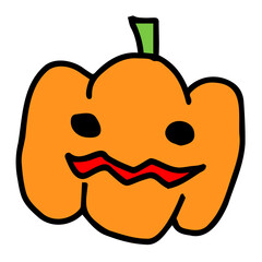 ハロウィンおばけカボチャ　イラスト